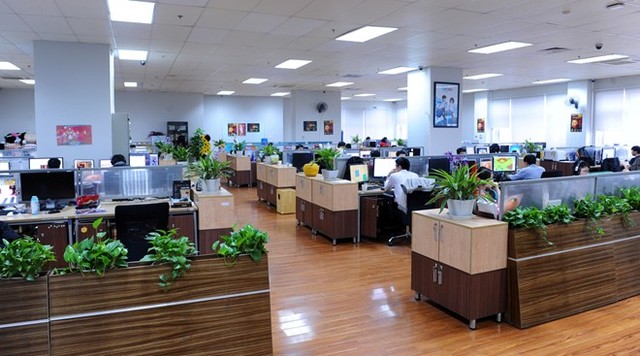 Lắp đặt đèn led trong văn phòng