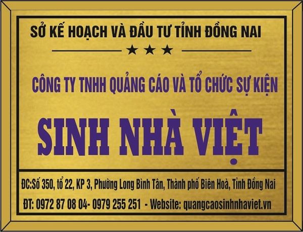 Bảng hiệu công ty TNHH Quảng cáo và tổ chức sự kiện