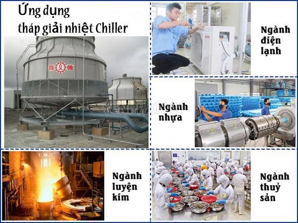 Tháp giải nhiệt Chiller được ứng dụng trong nhiều lĩnh vực khác nhau