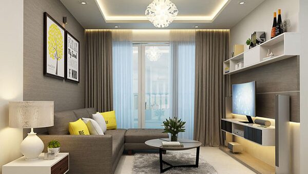 Trang trí phòng khách nhỏ và hẹp với phong cách hiện đại