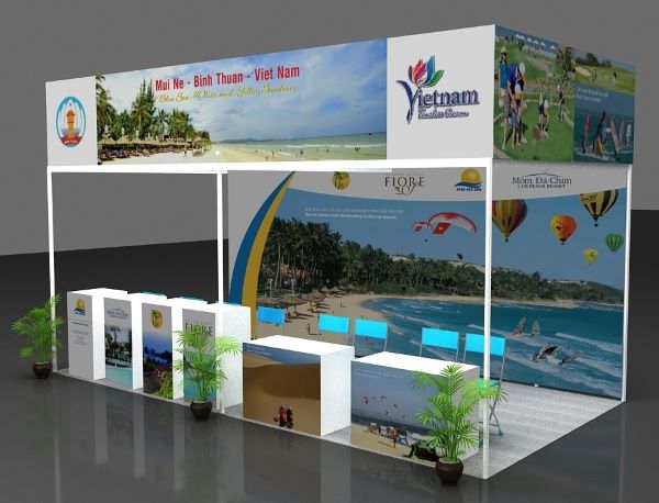 Lựa chọn màu sắc và ánh sáng phù hợp cho gian hàng