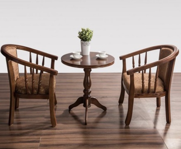 Thiết kế gỗ vintage nệm được bọc họa tiết