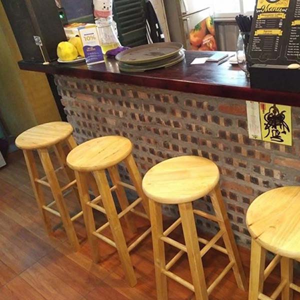 Ghế kiểu industrial bằng gỗ đẹp