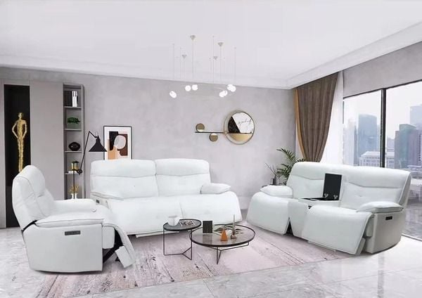 Các kiểu dáng sofa da màu trắng phổ biến