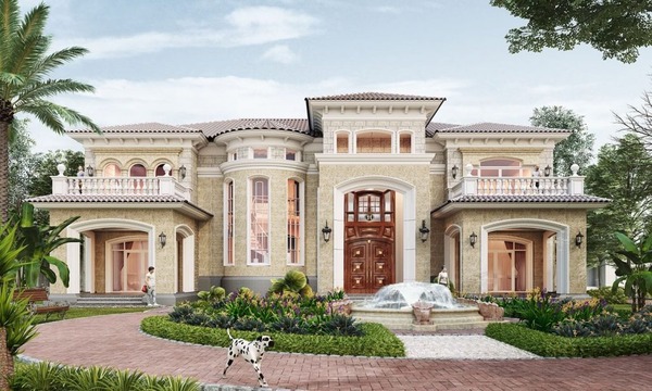 Biệt thự 1 tầng tân cổ điển